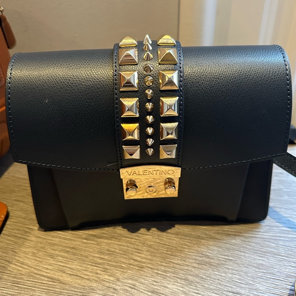 Valentino crossbody navy/gold purse